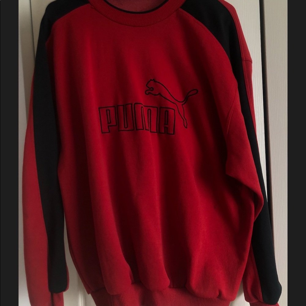 red puma crew neck